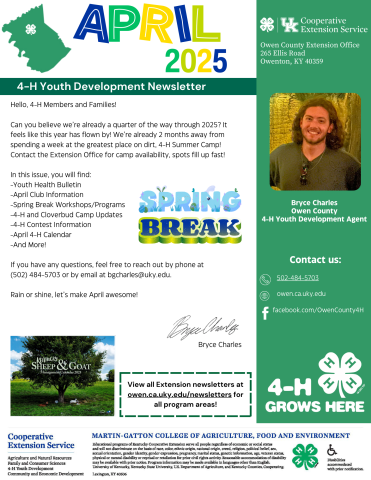 4-H April Newsletter